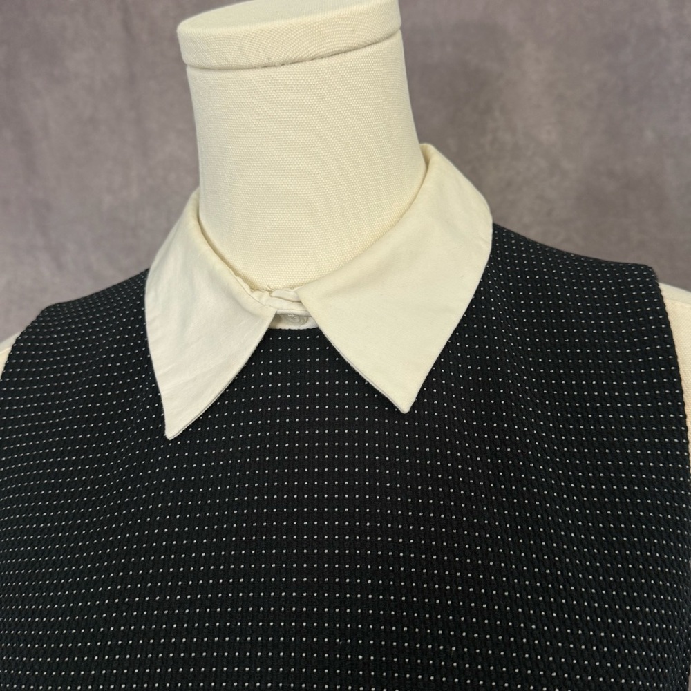 Lauren Ralph Lauren Black Midi Dress with White Collar - Picture 9 of 16